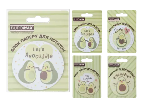 Стікер клейкий фігурний Buromax 70х70мм 30арк. асс (BM.2381). Фото 6