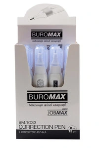 Коректор-ручка Buromax з металевим наконечником 8 мл. (BM.1033). Фото 3