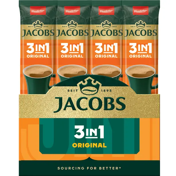 Кава розчинна у стіках 3в1 Jacobs Original 12 г х 1 шт (290458). Фото 3