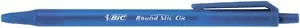 Ручка кулькова автоматична BIC Round Stick Clic чорнило синє 1.0 мм пластик (bc926376)
