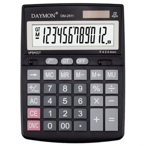 Калькулятор бухгалтерський Daymon DM-2511 чорний 12-и розрядний 200х154x36 мм (DM-2511)