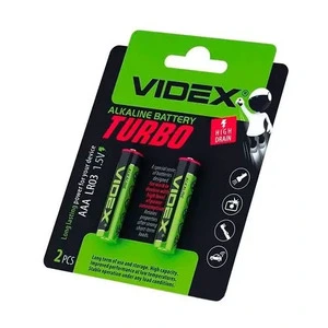 Батарейки Videx Turbo LR03/ААА лужні 1.5 V/1200 mAh 2 шт/уп. (294315)
