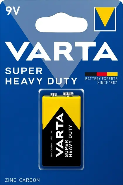 Батарейки крона Varta 6F22/9-volt алкалайн 9V/360 mAh 1 шт/уп. (626656)