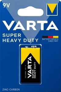 Батарейки крона Varta 6F22/9-volt алкалайн 9V/360 mAh 1 шт/уп. (626656)