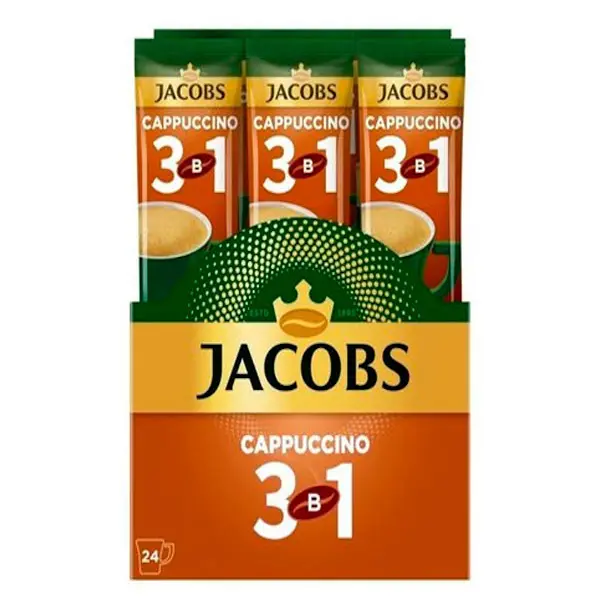 Кава розчинна у стіках 3в1 Jacobs Cappuccino 12 г х 1 шт (290601). Фото 2