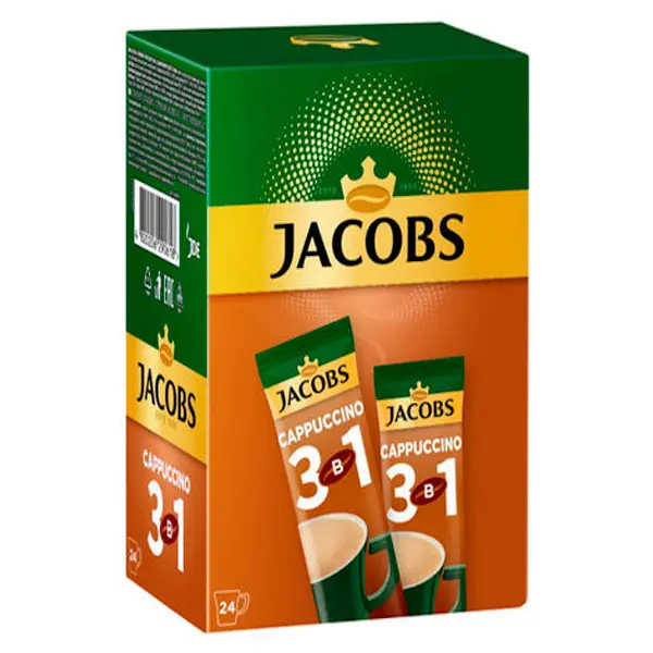 Кава розчинна у стіках 3в1 Jacobs Cappuccino 12 г х 1 шт (290601). Фото 3
