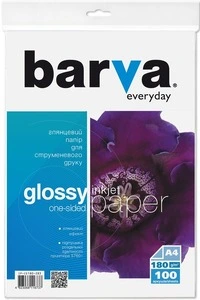 Фотопапір Barva Everyday Glossy глянцевий А4 180г/м2 100арк. (IP-CE180-283)