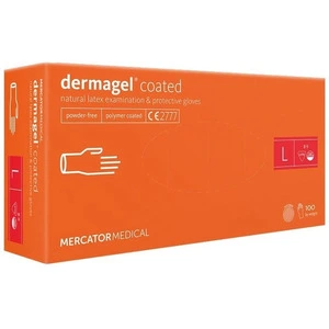 Рукавиці латексні Dermagel нестерильні без пудри L 100 шт/уп (6634005)