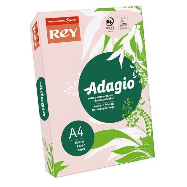 Папір кольоровий REY Adagio Pink  07 А4 80г/м2 світло-рожевий  500 арк. (16.7339)