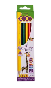 Кольорові олівці Zbi KIDS LINE 6 кольорів  (ZB.2413)