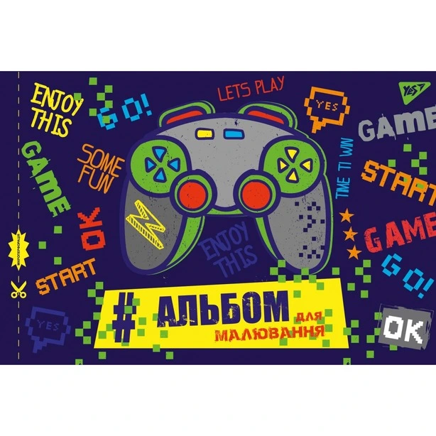 Альбом для малювання YES А4 12арк. 100г/м2 на скобі з перфорацією (м) (130482). Фото 6