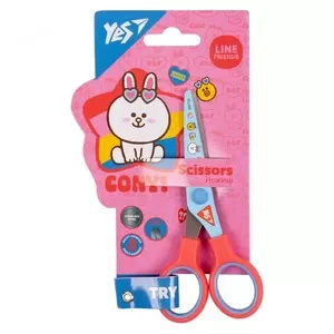 Ножиці дитячі YES "Line friends" 130 мм з принтом на лезі  (480429)