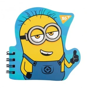 Блокнот YES  "Minions" А7 24арк. на подвійній cпіралі фігурний (681817)