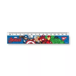 Лінійка YES Marvel.Avengers 15см пластик (370612)