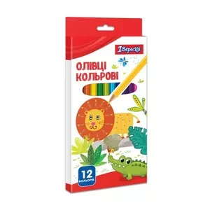 Олівці кольорові 1 Вересня  Zoo Land 12 кольорів (290639)
