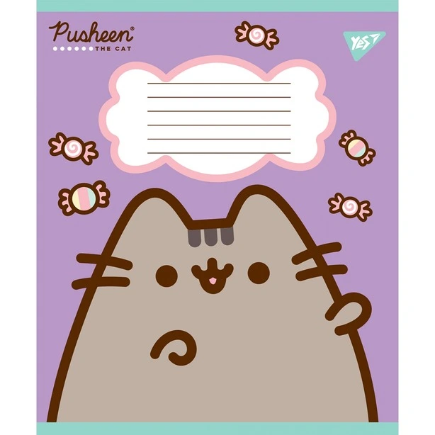 Зошит шкільний YES Pusheen А5 12 арк. клітинка м'яка політурка (766190). Фото 4
