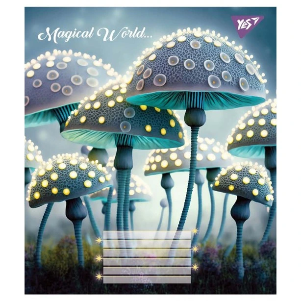 Зошит шкільний YES Magical world А5 12 арк. коса лінія м'яка політурка (766309). Фото 5