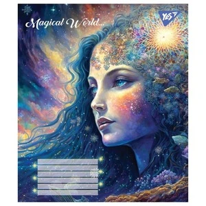 Зошит шкільний YES Magical world А5 12 арк. коса лінія м'яка політурка (766309)