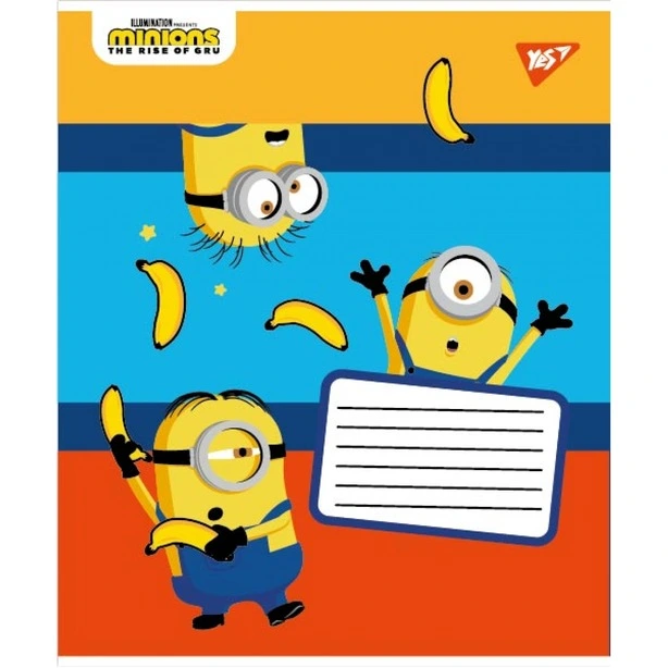Зошит шкільний YES Minions2 А5 12 арк. коса лінія м'яка політурка (766198). Фото 4
