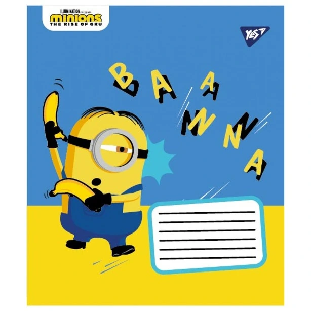 Зошит шкільний YES Minions2 А5 12 арк. коса лінія м'яка політурка (766198). Фото 5