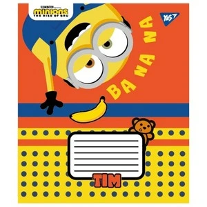 Зошит шкільний YES Minions2 А5 12 арк. коса лінія м'яка політурка (766198)