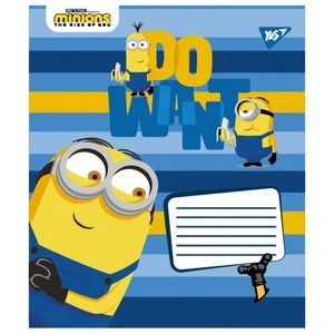 Зошит шкільний YES Minions2 А5 12 арк. коса лінія м'яка політурка (766198). Фото 3