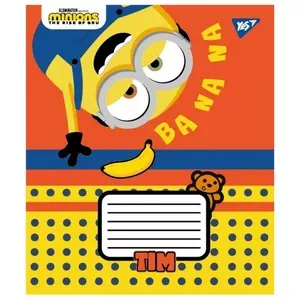 Зошит шкільний YES Minions2 А5 12 арк. коса лінія м'яка політурка (766198)