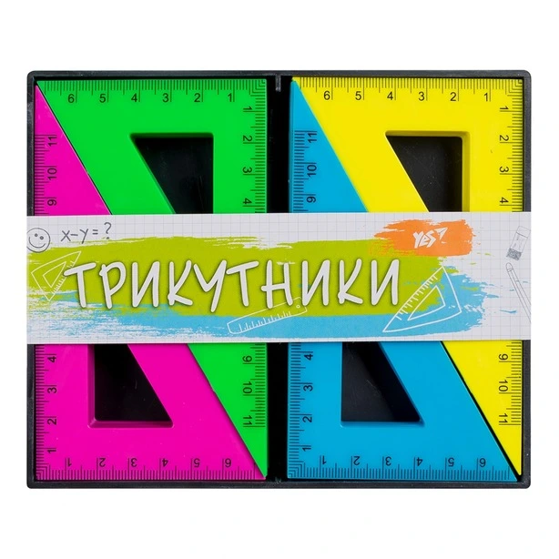 Трикутник YES прямокутний флуор. 11 см  (370305). Фото 3