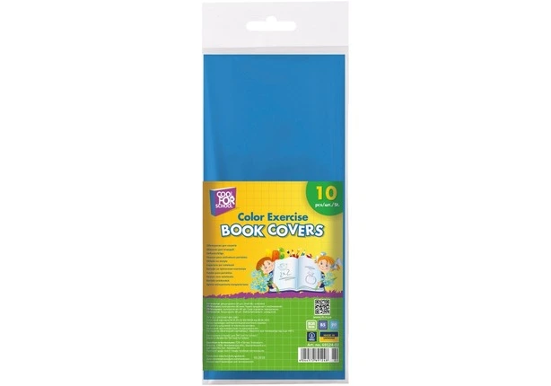 Обкладинки для зошитів Cool For School блакитні 10шт/уп 60 мкм. (CF69124-02)