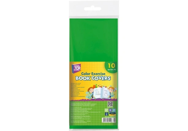 Обкладинки для зошитів Cool For School зелені 10шт/уп 60 мкм. (CF69124-04)