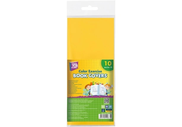 Обкладинки для зошитів Cool For School жовті 10шт/уп 60 мкм. (CF69124-05)