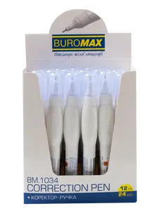 Коректор-ручка Buromax з металевим клапаном 12 мл. (BM.1034). Фото 3
