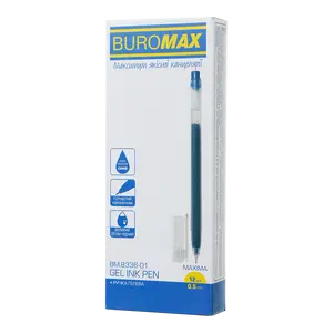 Ручка гелева Buromax Maxima чорнило синє 0.7 мм пластик (BM.8336-01). Фото 2