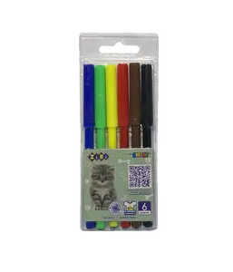 Фломастери, 6 кол., СОБАЧКИ ТА КОТИКИ, SMART Line (ZB.2814)