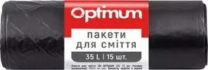 Пакети для сміття ProService Optimum 35 л 15 шт  чорний (16118235)
