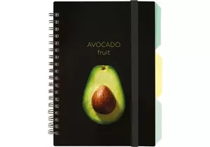 Зошит офісний Optima Avocado  В6 100арк клітинка  пластикова політурка спіраль з розділювачами (O20358-01)