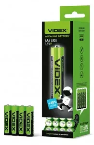 Батарейки Videx LR03/ААA лужні 1.5 V 4шт/уп  (006992)