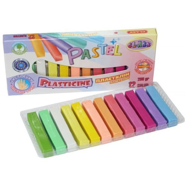 Пластилін восковий Class ECO PASTEL  12 кол x 200г  Чисті руки  7653С (11060221)