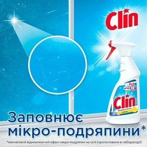 Засіб для миття вікон Clin  Блакитний 500мл з тригером (865760). Фото 4