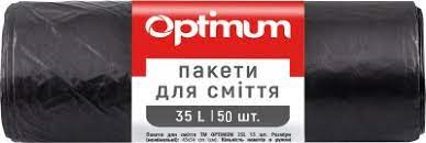 Пакети для сміття ProService Optimum 35 л 50 шт чорний (16117805)