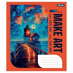 Зошит шкільний 1Вересня Make art А5 18 арк клітинка м'яка політурка (766566)