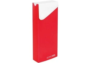 Пенал пластиковий на кнопці Economix  А6 червоний (E31617-03)