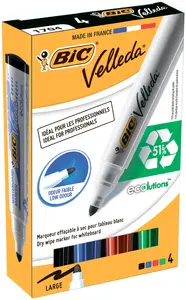 Набір маркерів для дошок BIC Velleda асорті 1.4 мм круглий блістер 4 шт. (bc904941). Фото 2