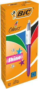 Ручка кулькова BIC Shine 4 в 1 Кольори  Фіолетова пластик 1мм bc982876)