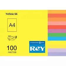 Папір кольоровий  Adagio Yellow 66 А4 80г/м2 жовтий інтенсив 100 арк. (61906)