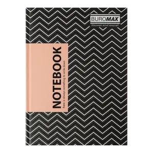 Зошит офісний Buromax INSOLITO А5 96арк. клітинка тверда палітурка персикова (BM.24511102-46)