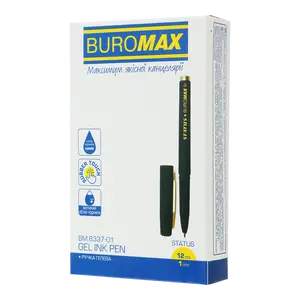 Ручка гелева Buromax Rouber Touch чорнило синє 1 мм пластик (BM.8337-01). Фото 2