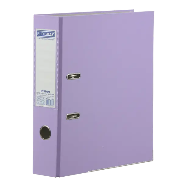 Папка-реєстратор Buromax Etalon PASTEL бузковий A4 70 мм одностороння PP (BM.3017-26c)