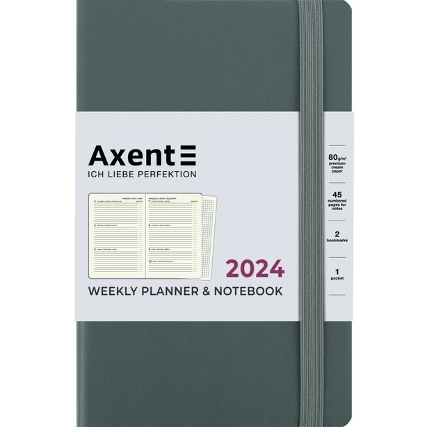 Щотижневик Axent 2024 Partner Soft 125х195  Earth Colors зелений (8519-24-04-A)