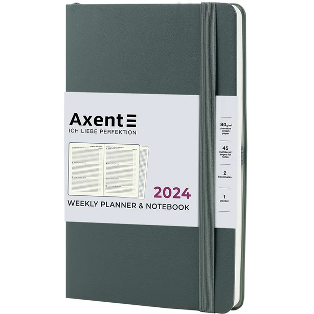 Щотижневик Axent 2024 Partner Soft 125х195  Earth Colors зелений (8519-24-04-A). Фото 2